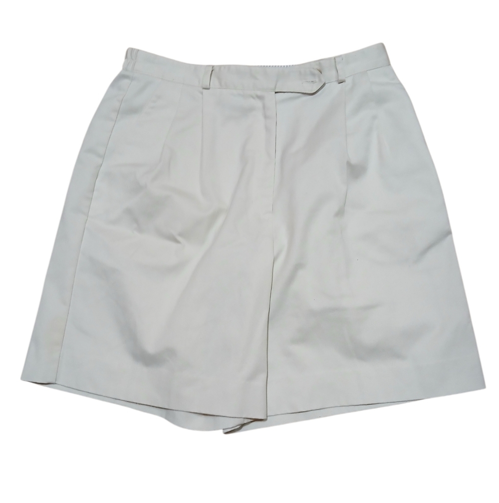 Talbots Women's Size 12 Mads In USA Classic White Pleated Shorts